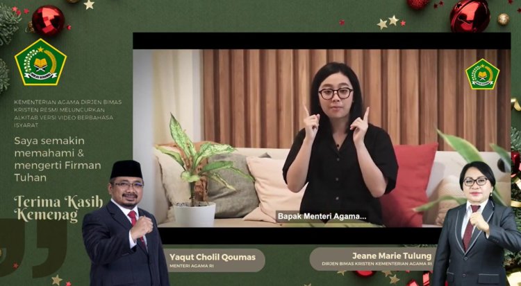 HADIAH NATAL BAGI TEMAN TULI, DITJEN BIMAS KRISTEN LAUNCHING VIDEO BAHASA ISYARAT AYAT ALKITAB