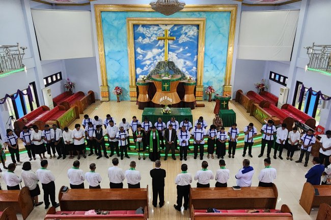 INAUGURATION OF THE CARETAKER REGIONAL LEADERSHIP COUNCIL OF THE YOUTH FORUM & REGIONAL MEETING COMMITTEE OF THE YOUTH FORUM OF THE EVANGELICAL CHRISTIAN CHURCH IN THE LAND OF PAPUA - PAPUA PROVINCE