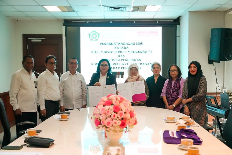 PENANDATANGANAN MOU UNTUK MENINGKATKAN PROGRAM PERLINDUNGAN PEREMPUAN DITANDATANGANI DI JAKARTA (DBK).