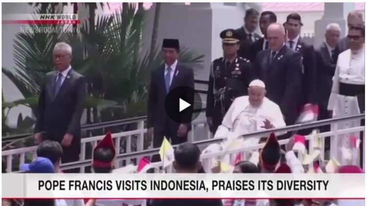 POPE FRANCIS VISITS INDONESIA, PRAISES CULTURAL AND RELIGIOUS DIVERSITY